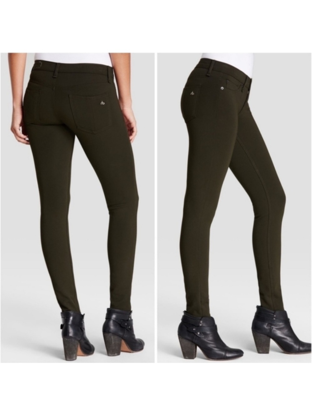 rag & bone Olive Green Skinny Ponte Pants Size 28